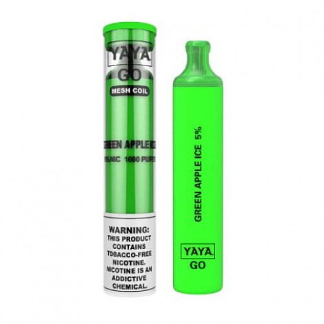 YAYA Go 1600 NTN Green Apple Ice Disposable Vape Pen